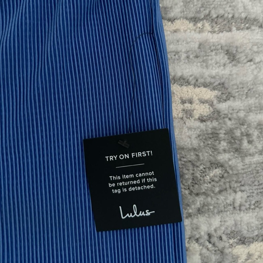 Lulu Blue Ribbed Set - Picture 3 of 6